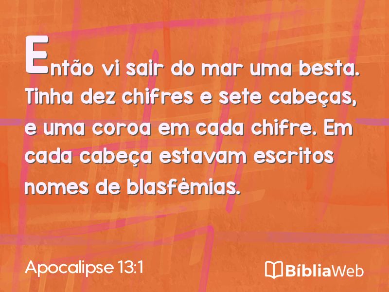 Apocalipse 13:1 em imagem para compartilhar
