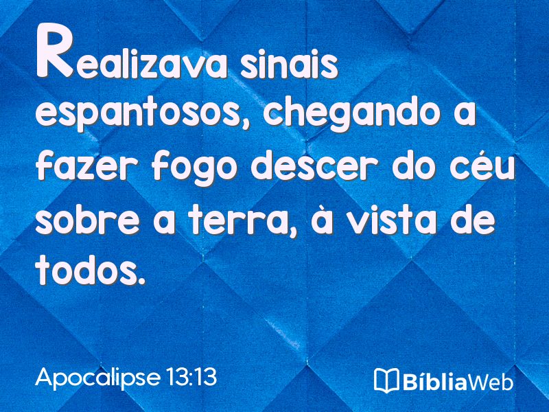 Apocalipse 13:13 em imagem para compartilhar