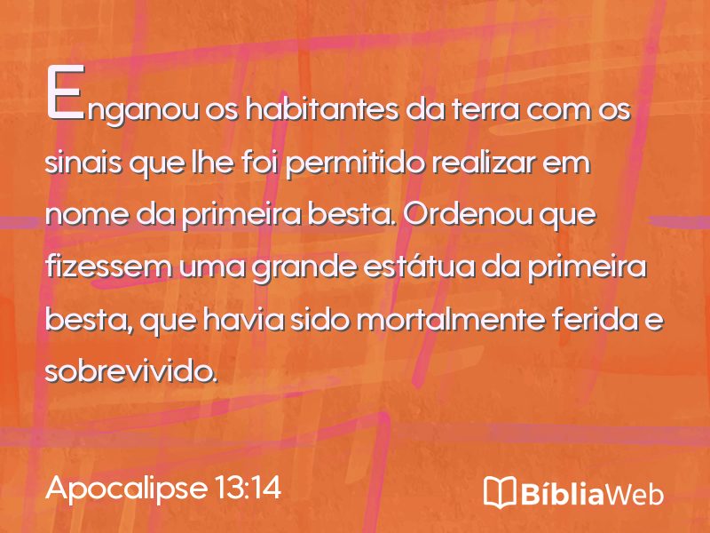 Apocalipse 13:14 em imagem para compartilhar