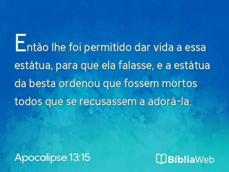 Apocalipse 13:15 em imagem para compartilhar