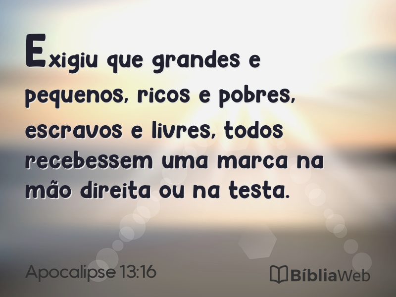 Apocalipse 13:16 em imagem para compartilhar