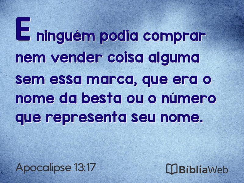 Apocalipse 13:17 em imagem para compartilhar