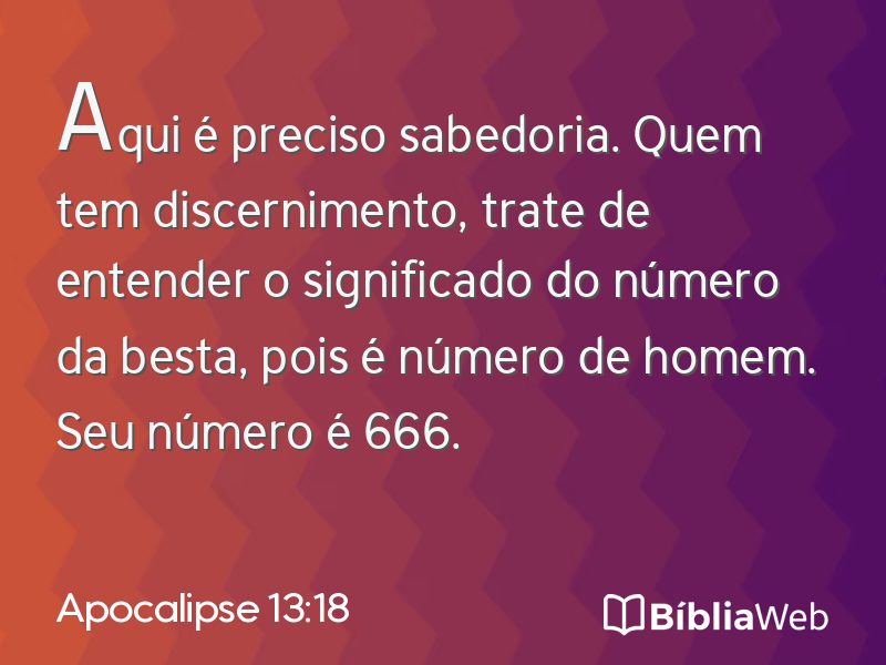 Apocalipse 13:18 em imagem para compartilhar