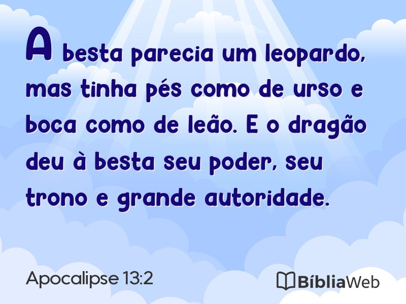 Apocalipse 13:2 em imagem para compartilhar
