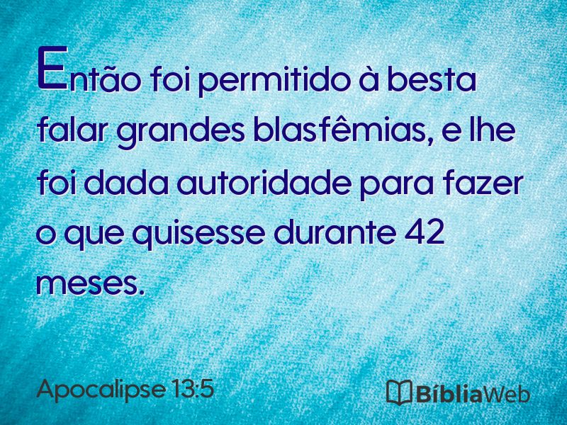 Apocalipse 13:5 em imagem para compartilhar