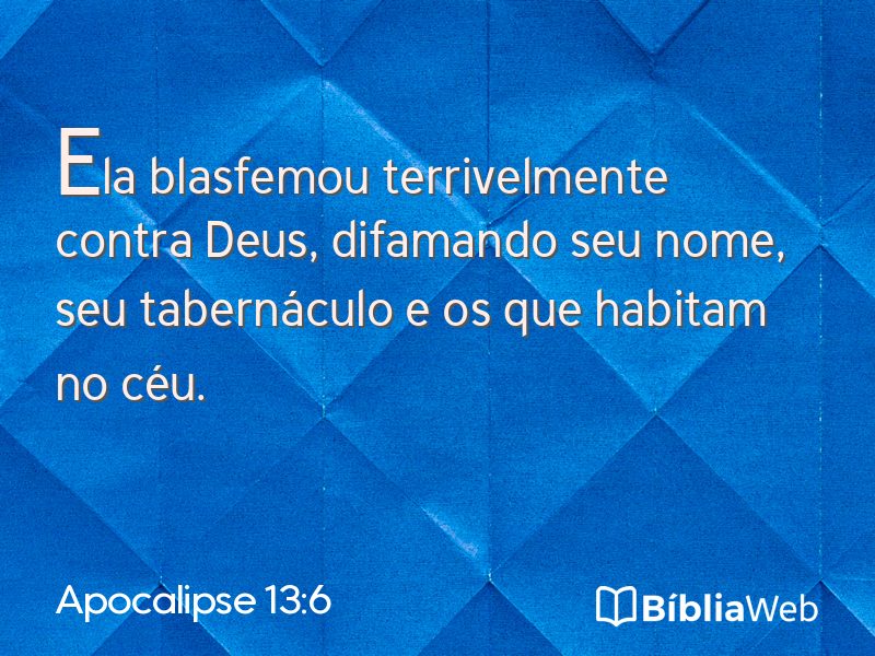 Apocalipse 13:6 em imagem para compartilhar