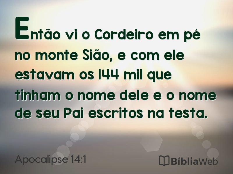 Apocalipse 14:1 em imagem para compartilhar