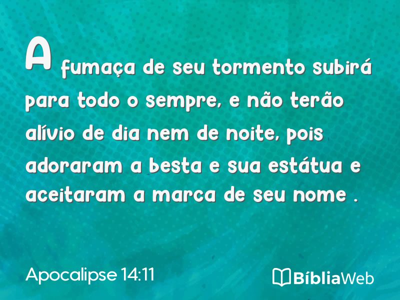 Apocalipse 14:11 em imagem para compartilhar
