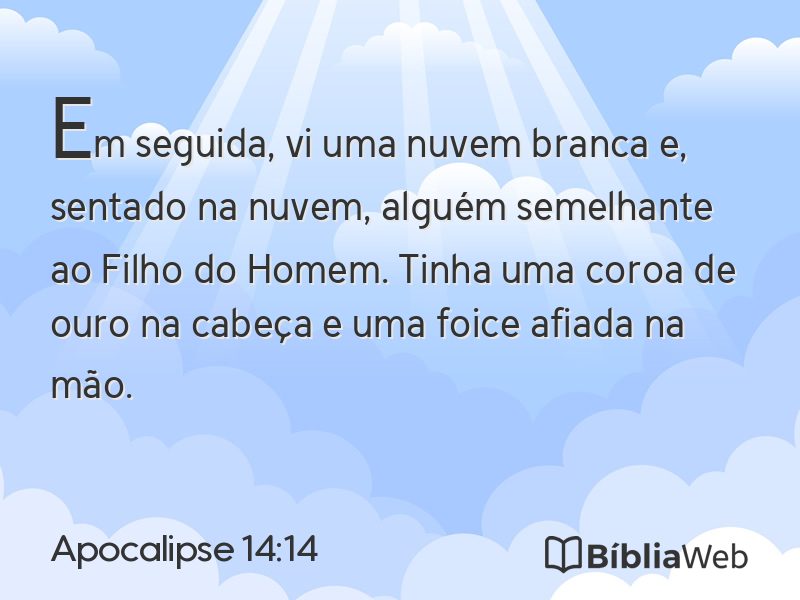 Apocalipse 14:14 em imagem para compartilhar