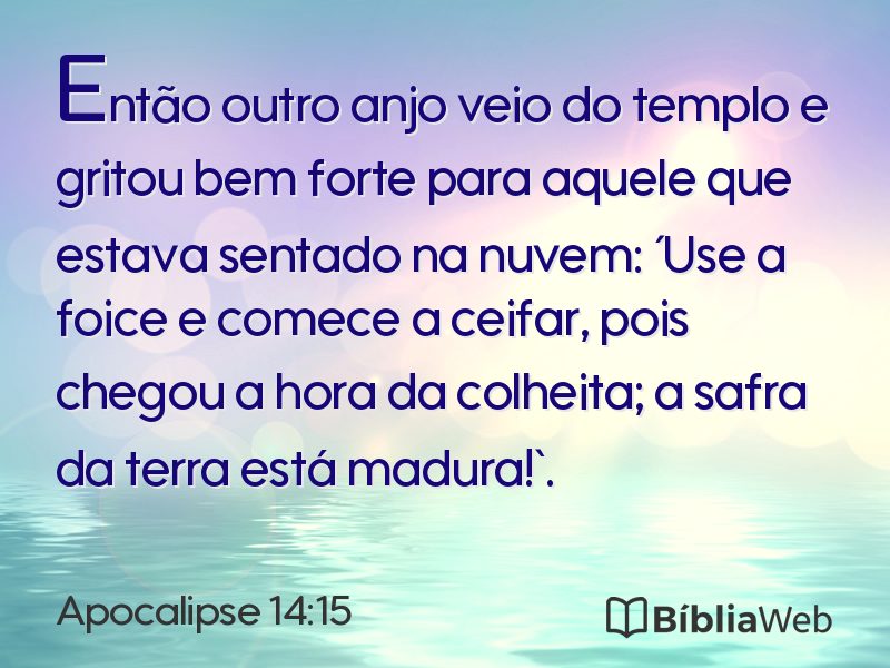 Apocalipse 14:15 em imagem para compartilhar