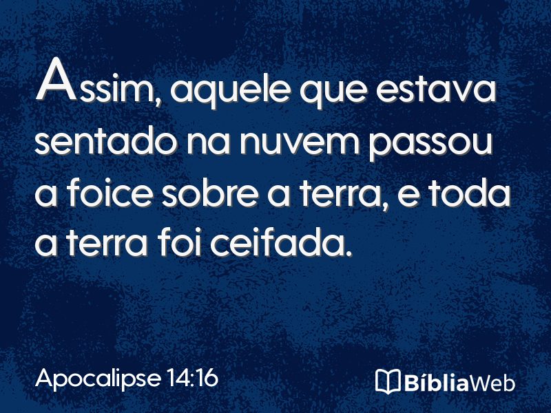 Apocalipse 14:16 em imagem para compartilhar