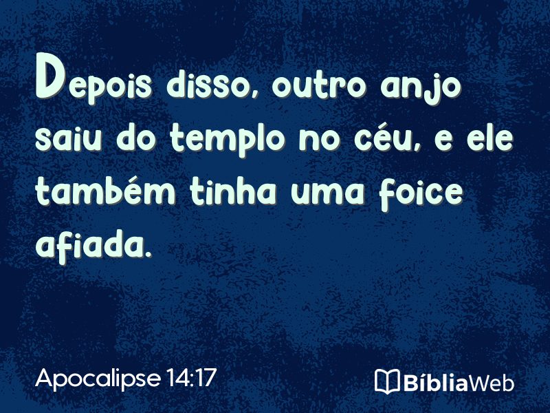Apocalipse 14:17 em imagem para compartilhar