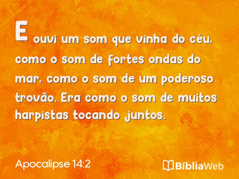Apocalipse 14:2 em imagem para compartilhar