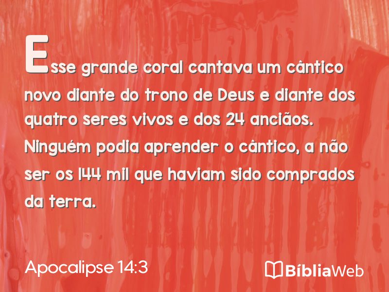 Apocalipse 14:3 em imagem para compartilhar