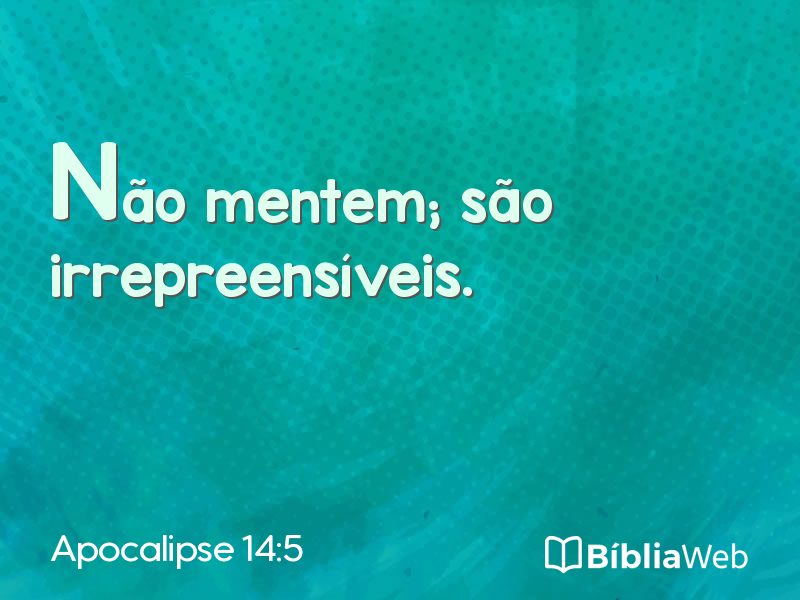 Apocalipse 14:5 em imagem para compartilhar