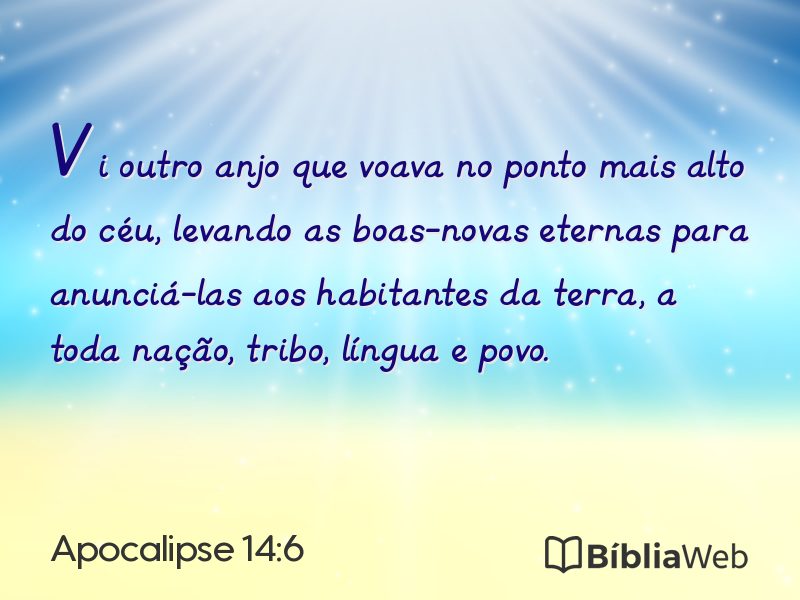 Apocalipse 14:6 em imagem para compartilhar