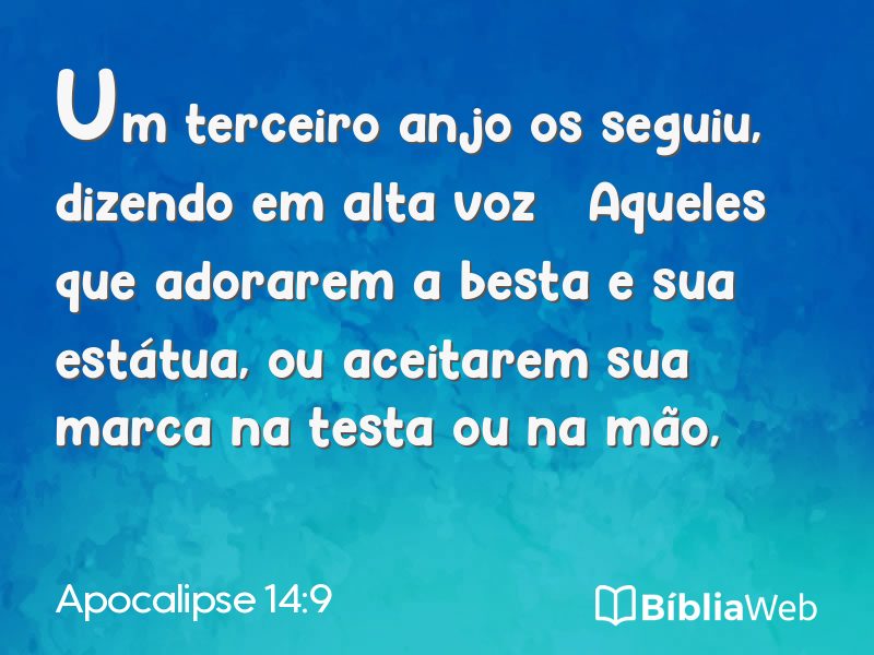 Apocalipse 14:9 em imagem para compartilhar