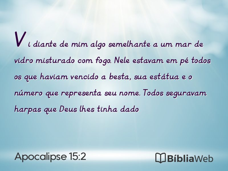 Apocalipse 15:2 em imagem para compartilhar
