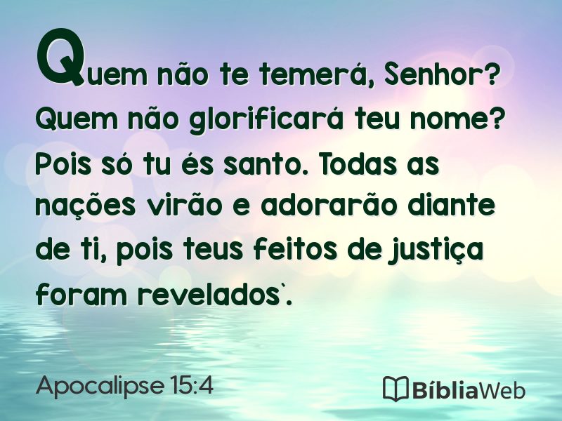 Apocalipse 15:4 em imagem para compartilhar