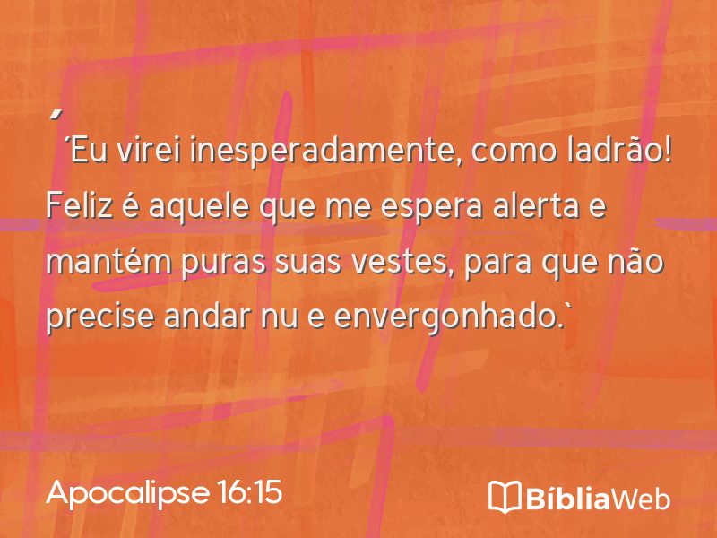 Apocalipse 16:15 em imagem para compartilhar