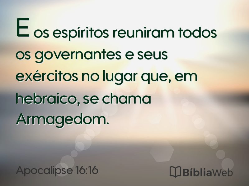 Apocalipse 16:16 em imagem para compartilhar