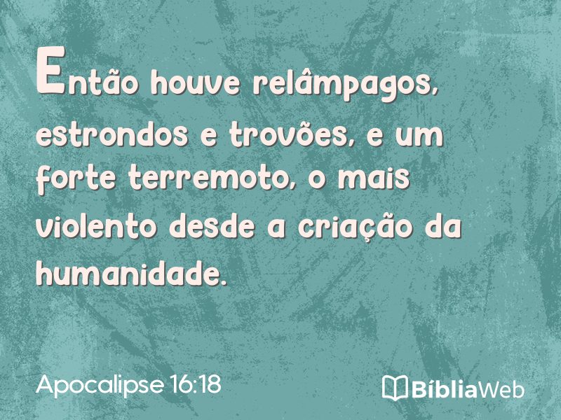 Apocalipse 16:18 em imagem para compartilhar