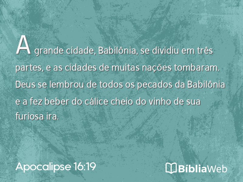 Apocalipse 16:19 em imagem para compartilhar