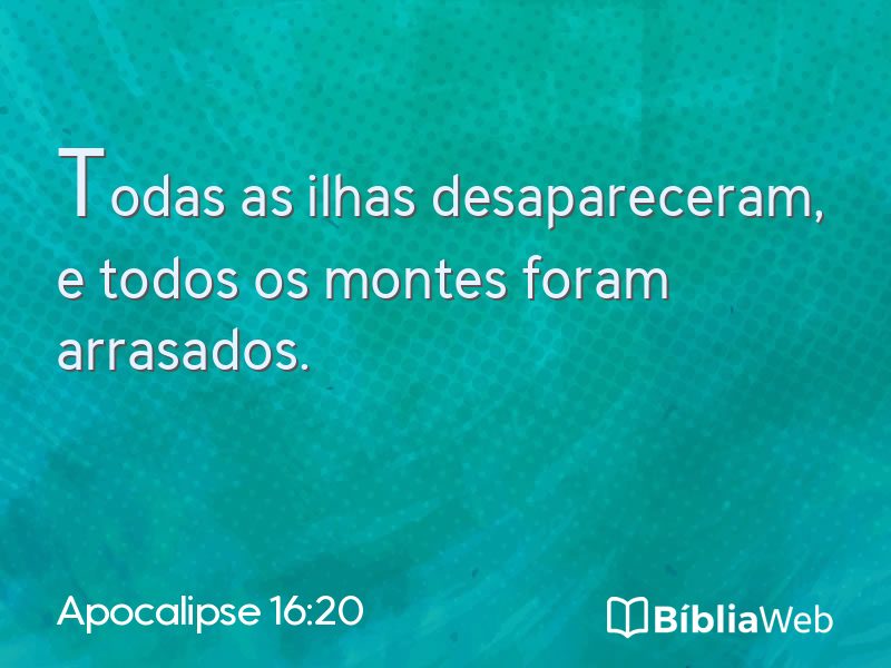 Apocalipse 16:20 em imagem para compartilhar