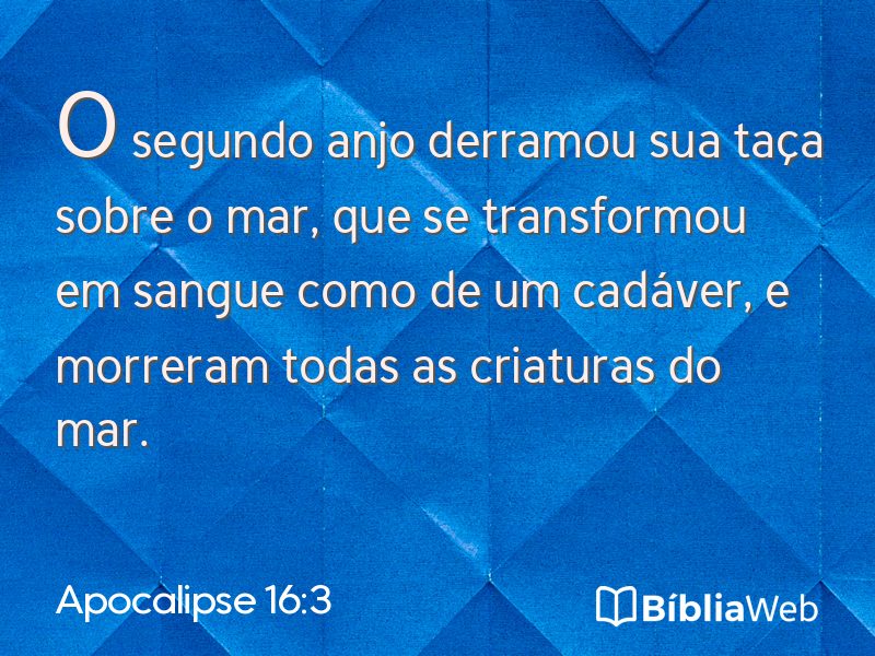 Apocalipse 16:3 em imagem para compartilhar