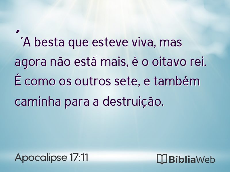 Apocalipse 17:11 em imagem para compartilhar