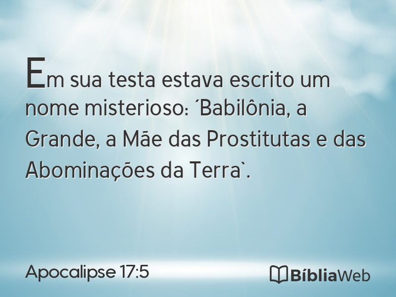 Apocalipse 17:5 em imagem para compartilhar