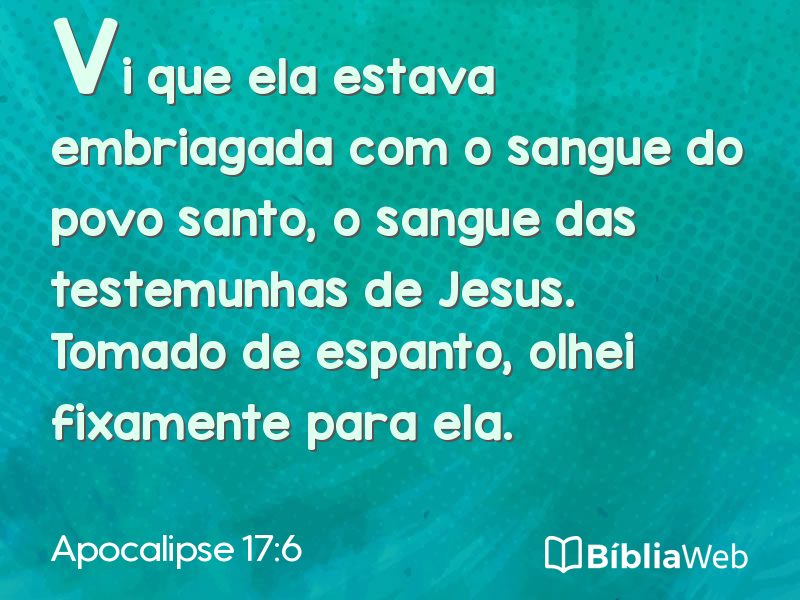 Apocalipse 17:6 em imagem para compartilhar