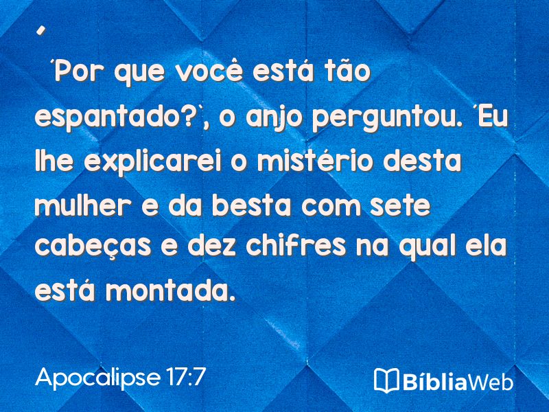 Apocalipse 17:7 em imagem para compartilhar