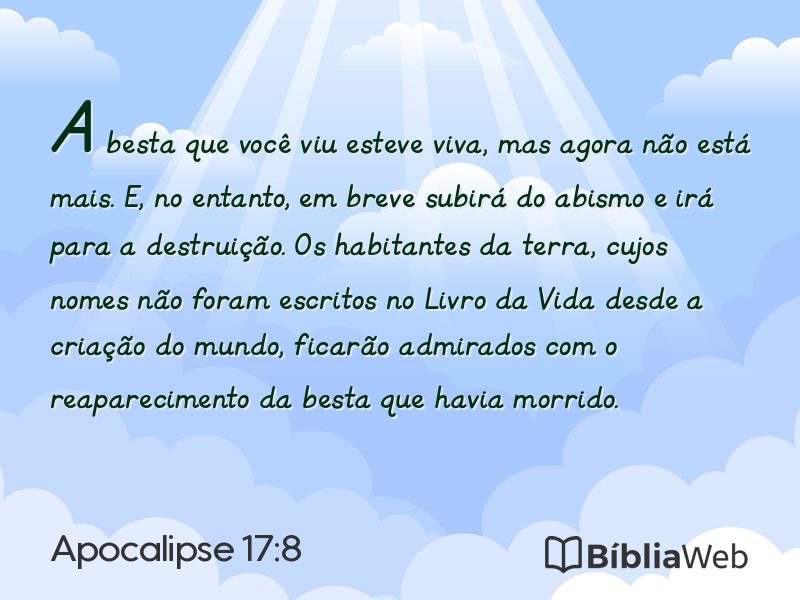 Apocalipse 17:8 em imagem para compartilhar
