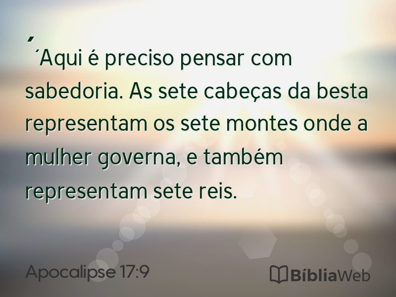 Apocalipse 17:9 em imagem para compartilhar