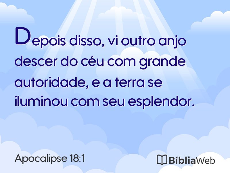 Apocalipse 18:1 em imagem para compartilhar