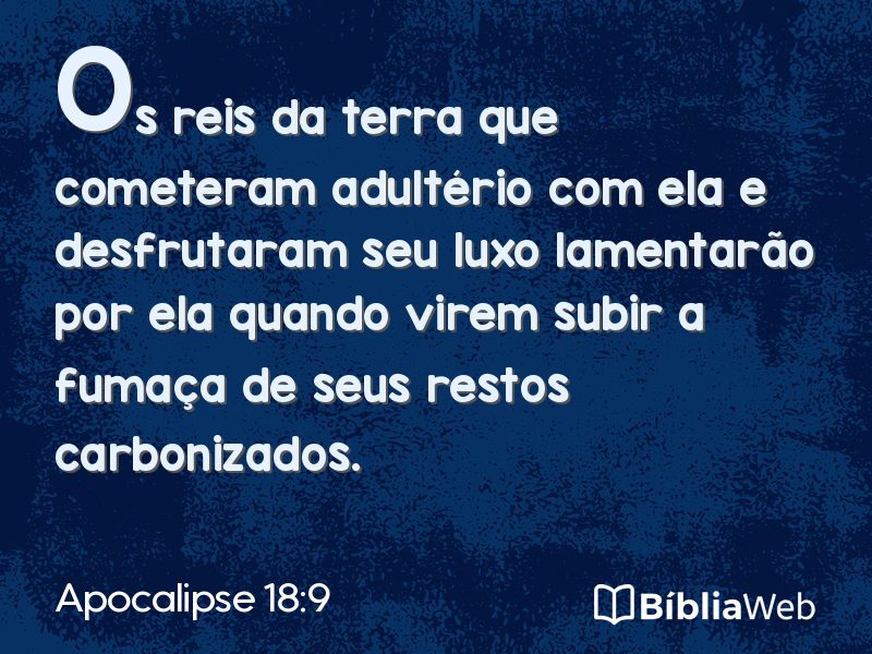 Apocalipse 18:9 em imagem para compartilhar
