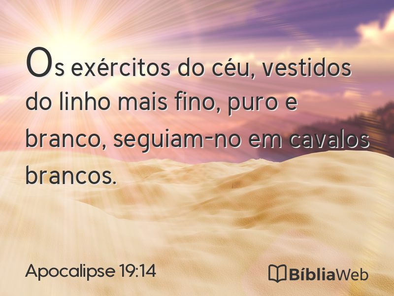 Apocalipse 19:14 em imagem para compartilhar
