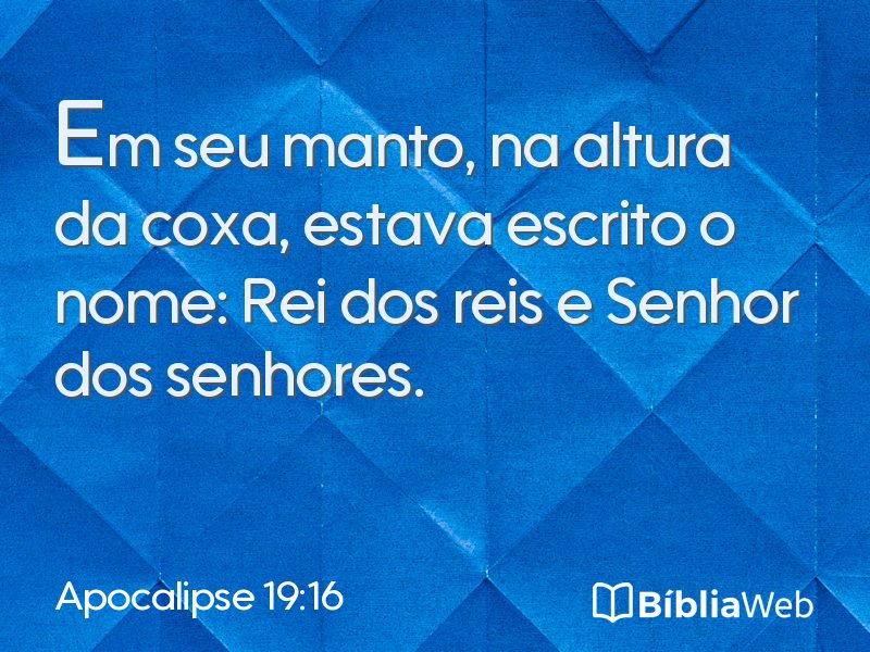 Apocalipse 19:16 em imagem para compartilhar