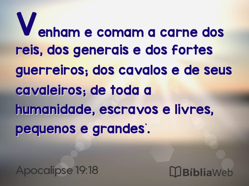 Apocalipse 19:18 em imagem para compartilhar