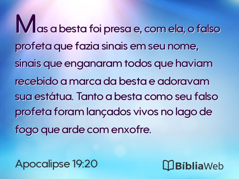 Apocalipse 19:20 em imagem para compartilhar