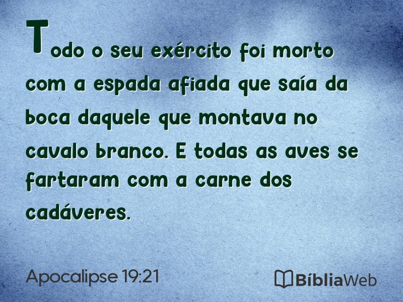 Apocalipse 19:21 em imagem para compartilhar