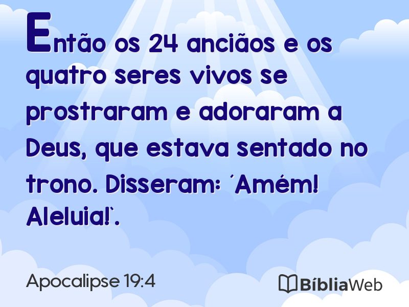 Apocalipse 19:4 em imagem para compartilhar