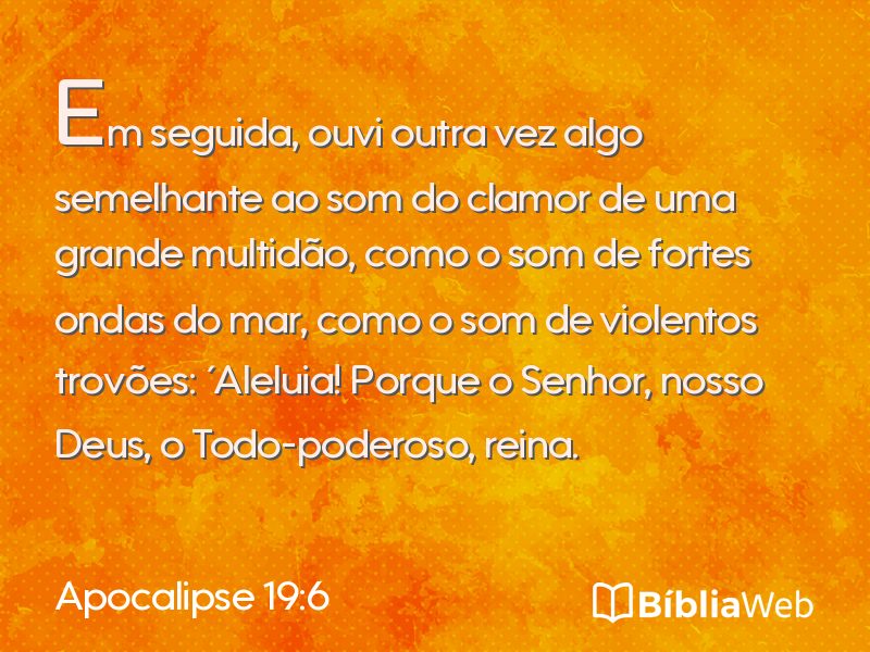 Apocalipse 19:6 em imagem para compartilhar