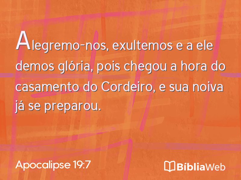 Apocalipse 19:7 em imagem para compartilhar