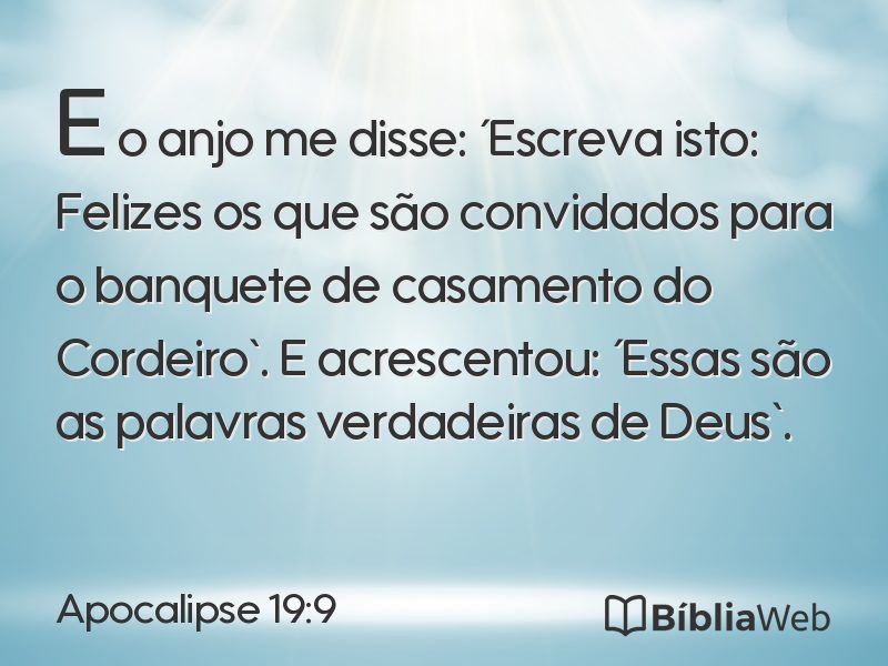 Apocalipse 19:9 em imagem para compartilhar
