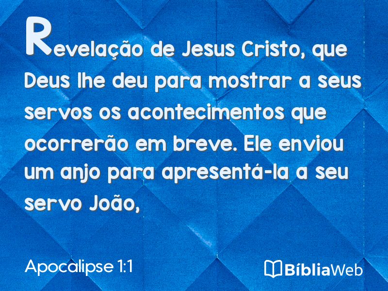 Apocalipse 1:1 em imagem para compartilhar
