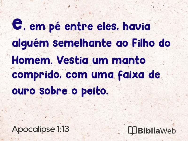 Apocalipse 1:13 em imagem para compartilhar