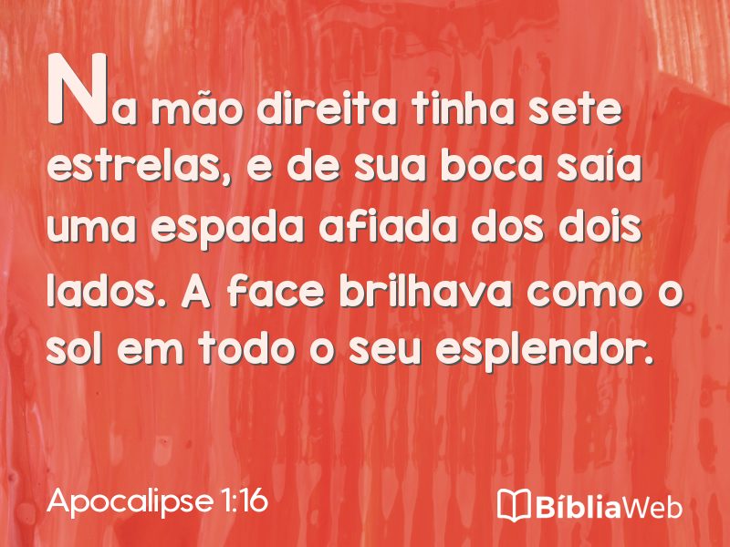 Apocalipse 1:16 em imagem para compartilhar