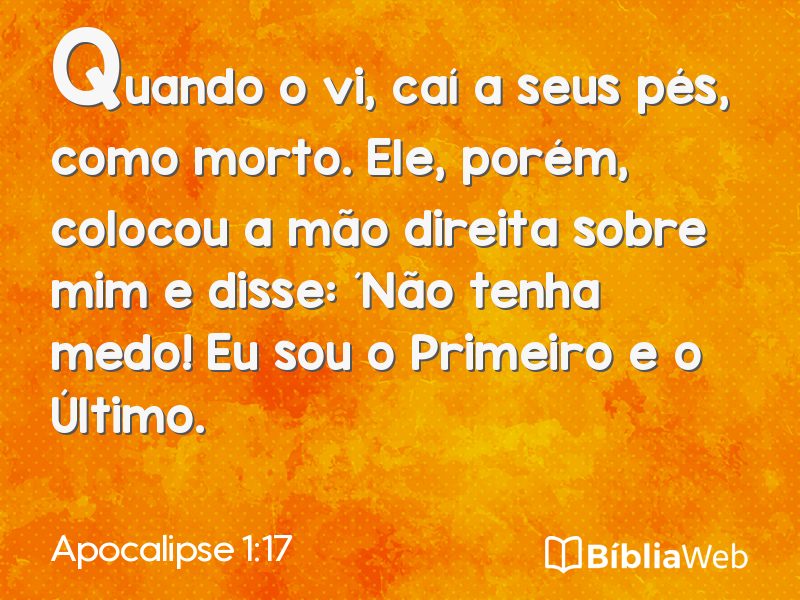 Apocalipse 1:17 em imagem para compartilhar